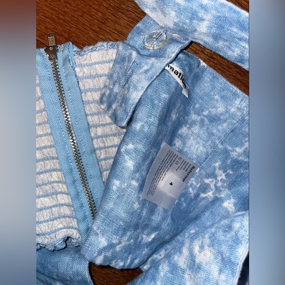 New! Reformation Mara 2–Piece Set Tie Dye Linen Cropped Top & Wide Leg 🩵 size 4 - Picture 13 of 16